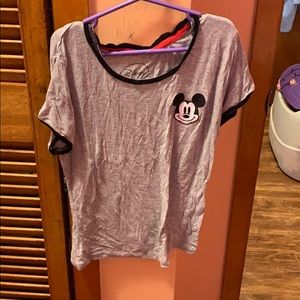 Grey Mickey Mouse Disney brand crop top